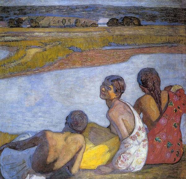 Bela Ivanyi-Grunwald Gypsy Girls by the Banks of Lapos oil painting image